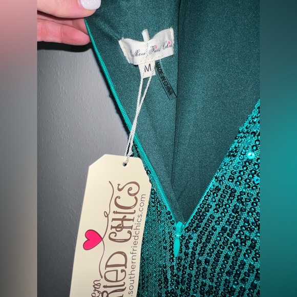 Southern Sweetheart High Low Dress -
Peacock Sequin - Picture 6 of 6